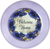 ROUND Digital Graphic Design BLUE POPPIES - WELCOME HOME Wedding Gift First Home Sublimation PNG SVG Country Farmhouse Home Decor Sign Wall Art Gift Crafters Delight - JAMsCraftCloset