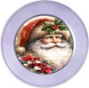ROUND Digital Graphic Design  SANTA FACE HOLLY POINSETTIAS - CHRISTMAS DESIGN PNG-JPEG-PDF-SVG-Decoupage-Sublimation Design Graphic Country Farmhouse Home Decor HOLIDAY Decor Gift Crafters Delight - JAMsCraftCloset