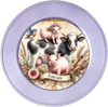 ROUND Digital Graphic Design FARM LIFE - COW PIGS BIRD Floral Wedding Gift First Home Sublimation Decoupage PNG SVG Country Farmhouse Home Kitchen Decor Wall Art Shelf Sitter Gift Crafters Delight - JAMsCraftCloset