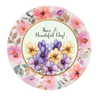 ROUND Digital Graphic Design HAVE A BEAUTIFUL DAY Purple Yellow Floral Wedding Gift First Home Sublimation Decoupage PNG SVG Country Farmhouse Home Decor Wall Art Shelf Sitter Gift Crafters Delight - JAMsCraftCloset