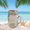 Mugs Mason Embossed One Pint Clear Glass 16 Oz. Drinking Jar Vintage Golden Harvest Unique Gift Idea SET OF 6 {{ JAMsCraftCloset }}
