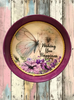 Cake Pan Round Purple WISHING YOU HAPPINESS Butterfly LOVE Wall Art Handmade Hand Painted Repurposed Upcycled Wedding Wedding Gift Idea - JAMsCraftCloset