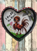 Valentine Heart-Shaped Tin Wall Art Handmade Hand Painted Love Saying - I AM ALL YOU NEED Holiday Decoration Gift Idea Crafters Delight {{ JAMsCraftCloset }}