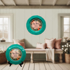 PLATE CHARGER TEAL AQUA PLASTIC ROUND DECOUPAGED Upcycled Repurposed Wall Art EVERY LOVE STORY IS BEAUTIFUL Home Decor Wall Art Gift WEDDING - JAMsCraftCloset