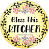 ROUND Digital Graphic Design BLESS THIS KITCHEN Sublimation PNG SVG Lake House Sign Farmhouse Country Home Cabin KITCHEN Wall Art Decor Wreath Design Gift Crafters Delight HAPPY CRAFTING {{ JAMsCraftCloset }}