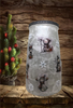 Glass VASE Decoupaged CHRISTMAS SNOWMEN POINSETIAS Shelf Sitter Country Farmhouse Shabby Chic Victorian BoHo Decor Holiday Decor Gift Idea - JAMsCraftCloset