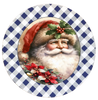 ROUND Digital Graphic Design  SANTA FACE HOLLY POINSETTIAS - CHRISTMAS DESIGN PNG-JPEG-PDF-SVG-Decoupage-Sublimation Design Graphic Country Farmhouse Home Decor HOLIDAY Decor Gift Crafters Delight - JAMsCraftCloset