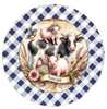 ROUND Digital Graphic Design FARM LIFE - COW PIGS BIRD Floral Wedding Gift First Home Sublimation Decoupage PNG SVG Country Farmhouse Home Kitchen Decor Wall Art Shelf Sitter Gift Crafters Delight - JAMsCraftCloset