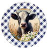 ROUND Digital Graphic Design COW WITH DAISIES Floral Wedding Gift First Home Sublimation Decoupage PNG SVG Country Farmhouse Home Kitchen Decor Wall Art Shelf Sitter Gift Crafters Delight - JAMsCraftCloset