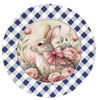 ROUND Digital Graphic Design EASTER BUNNY PINK BOW Sublimation PNG SVG Country Farmhouse Home Decor Sign Holiday Decor Wall Art Decor Wreath Design Gift Crafters Delight - JAMsCraftCloset
