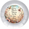 ROUND Digital Graphic Design EVERY FLOWER BLOOMS AT ITS OWN TIME Floral Wedding Gift First Home Sublimation Decoupage PNG SVG Country Farmhouse Home Decor Wall Art Shelf Sitter Gift Crafters Delight - JAMsCraftCloset