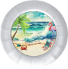 ROUND Digital Graphic Design BEACH SCENE 3 Sublimation PNG SVG Beach House Sign KITCHEN Wall Art Decor Wreath Design Gift Crafters Delight HAPPY CRAFTING {{ JAMsCraftCloset }}