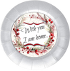 ROUND Digital Graphic Design WITH YOU I AM HOME Floral Wedding Gift First Home Sublimation Decoupage PNG SVG Country Farmhouse Home Decor Wall Art Shelf Sitter Gift Crafters Delight - JAMsCraftCloset