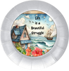 ROUND Digital Graphic Design LIFE IS A BEAUTIFUL STRUGGLE Beach Theme Sublimation PNG SVG Country Farmhouse Home Decor Sign Wall Art Decor Wreath Design Gift Crafters Delight - JAMsCraftCloset