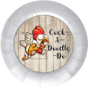 ROUND Digital Graphic Design COCK-A-DOODLE-DO 3 Sublimation PNG SVG Lake House Sign Farmhouse Country Home Cabin KITCHEN Wall Art Decor Wreath Design Charger Plates Gift Idea Crafters Delight HAPPY CRAFTING {{ JAMsCraftCloset }}