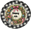 ROUND Digital Graphic Design HAPPY 4TH First Home Patriotic Sublimation PNG SVG Country Farmhouse Home Decor Holiday Wall Art Decor Gift Crafters Delight - JAMsCraftCloset