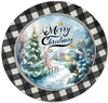 ROUND Digital Graphic Design  WINTER BLUE SCENE- MERRY CHRISTMAS - CHRISTMAS DESIGN PNG-JPEG-PDF-SVG-Decoupage-Sublimation Design Graphic Country Farmhouse Home Decor HOLIDAY Decor Gift Crafters Delight - JAMsCraftCloset