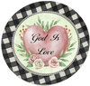 ROUND DIGITAL Graphic Design GOD IS LOVE Sublimation PNG SVG Country Farmhouse Home Decor Sign Shelf Sitter Wall Art Decor Wreath FAITH Design Gift Crafters Delight - JAMsCraftCloset