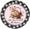 ROUND Digital Graphic Design TAKE TIME TO SMELL THE FLOWERS Wedding Gift First Home Sublimation PNG SVG Country Farmhouse Home Decor Sign Wall Art Decor Wreath Design Gift Crafters Delight - JAMsCraftCloset