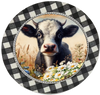 ROUND Digital Graphic Design COW WITH DAISIES Floral Wedding Gift First Home Sublimation Decoupage PNG SVG Country Farmhouse Home Kitchen Decor Wall Art Shelf Sitter Gift Crafters Delight - JAMsCraftCloset