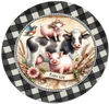 ROUND Digital Graphic Design FARM LIFE - COW PIGS BIRD Floral Wedding Gift First Home Sublimation Decoupage PNG SVG Country Farmhouse Home Kitchen Decor Wall Art Shelf Sitter Gift Crafters Delight - JAMsCraftCloset