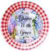 ROUND Digital Graphic Design BLOOM WITH GRACE Sublimation PNG SVG Country Farmhouse Home Decor Sign Wall Art Decor Wreath Design Gift Crafters Delight - JAMsCraftCloset