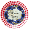 ROUND Digital Graphic Design BLUE POPPIES - WELCOME HOME Wedding Gift First Home Sublimation PNG SVG Country Farmhouse Home Decor Sign Wall Art Gift Crafters Delight - JAMsCraftCloset