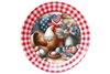 ROUND Digital Graphic Design FOURTH OF JULY HEN Sublimation PNG SVG Lake House Sign Farmhouse Country Home Cabin KITCHEN Wall Art Decor Wreath Design Gift Crafters Delight HAPPY CRAFTING {{ JAMsCraftCloset }}