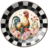 ROUND Digital Graphic Design ROOSTER WITH PINK ROSES Sublimation PNG SVG Lake House Sign Farmhouse Country Home Cabin KITCHEN Wall Art Decor Wreath Design Gift Crafters Delight HAPPY CRAFTING {{ JAMsCraftCloset }}