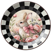 ROUND Digital Graphic Design EASTER BUNNY PINK BOW Sublimation PNG SVG Country Farmhouse Home Decor Sign Holiday Decor Wall Art Decor Wreath Design Gift Crafters Delight - JAMsCraftCloset