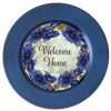 ROUND Digital Graphic Design BLUE POPPIES - WELCOME HOME Wedding Gift First Home Sublimation PNG SVG Country Farmhouse Home Decor Sign Wall Art Gift Crafters Delight - JAMsCraftCloset