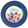 ROUND Digital Graphic Design HAVE A BEAUTIFUL DAY Purple Yellow Floral Wedding Gift First Home Sublimation Decoupage PNG SVG Country Farmhouse Home Decor Wall Art Shelf Sitter Gift Crafters Delight - JAMsCraftCloset