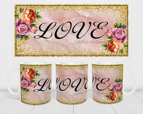 MUG Coffee Full Wrap Sublimation Digital Graphic Design Download LOVE 2 SVG-PNG Crafters Delight {{ JAMsCraftCloset }}