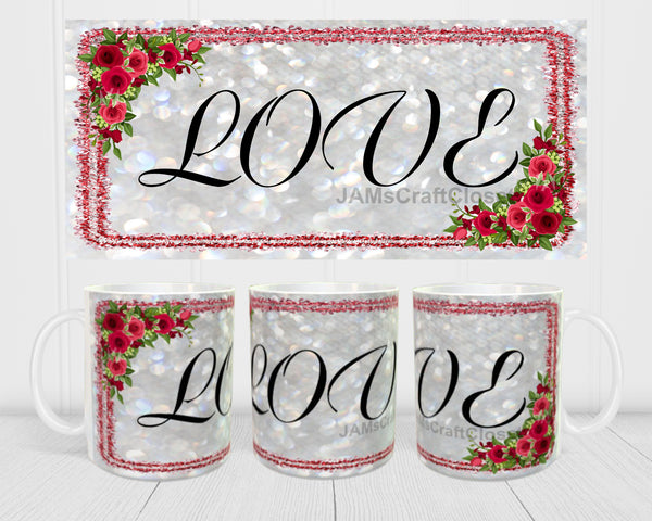 MUG Coffee Full Wrap Sublimation Digital Graphic Design Download LOVE 1 SVG-PNG Crafters Delight {{ JAMsCraftCloset }}
