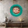 PLATE CHARGER TEAL AQUA PLASTIC ROUND DECOUPAGED Upcycled Repurposed Wall Art EVERY LOVE STORY IS BEAUTIFUL Home Decor Wall Art Gift WEDDING - JAMsCraftCloset