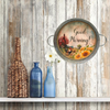 Galvanized Metal Round TRAY Farmhouse Country Coffee Bar Wall Art GOOD MORNING Handmade Gift Idea  - JAMsCraftCloset