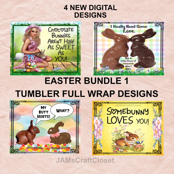 BUNDLE TUMBLERS EASTER 1 Digital Graphic Designs Positive Saying Home Decor Downloads SVG PNG JPEG Files Sublimation Design Crafters Delight {{ JAMsCraftCloset }}