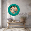 PLATE CHARGER TEAL AQUA PLASTIC ROUND DECOUPAGED Upcycled Repurposed Wall Art or Shelf Sitter YOU GIVE ME ENDLESS BUTTERFLIES Home Decor Wall Art Gift WEDDING - JAMsCraftCloset