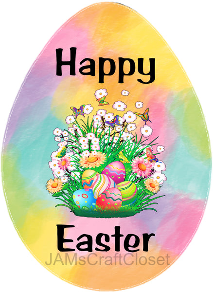 EASTER EGG 4 - HAPPY EASTER Digital Graphic Design SVG-PNG-JPEG Download Holiday Decor Wall Art Home Decor Sublimation Design Crafters Delight {{ JAMsCraftCloset }}