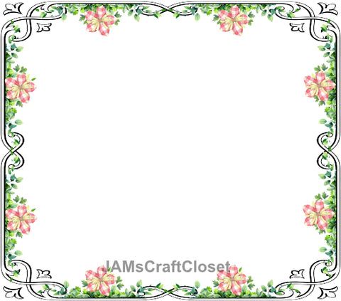 FRAME 1 Borders and Frames PNG Clipart Unique One Of A Kind Page Elegant Artistic Floral Country Colorful Decorative Borders Graphic Designs Crafters Delight - Digital Graphic Designs - JAMsCraftCloset