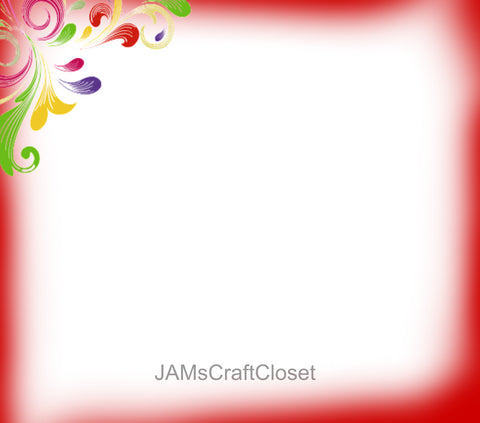 FRAME 23 Borders and Frames PNG Clipart Unique One Of A Kind Page Elegant Artistic Floral Country Colorful Decorative Borders Graphic Designs Crafters Delight - Digital Graphic Designs - JAMsCraftCloset