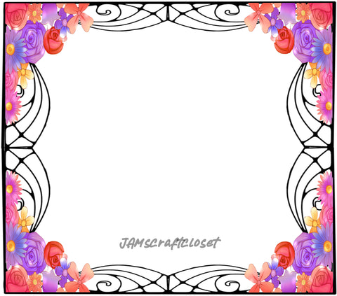FRAME 26 Borders and Frames PNG Clipart Unique One Of A Kind Page Elegant Artistic Floral Country Colorful Decorative Borders Graphic Designs Crafters Delight - Digital Graphic Designs - JAMsCraftCloset