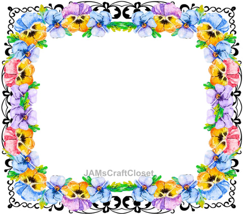 FRAME 3 Borders and Frames PNG Clipart Unique One Of A Kind Page Elegant Artistic Floral Country Colorful Decorative Borders Graphic Designs Crafters Delight - Digital Graphic Designs - JAMsCraftCloset