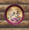 Cake Pan Round Purple WISHING YOU HAPPINESS Butterfly LOVE Wall Art Handmade Hand Painted Repurposed Upcycled Wedding Wedding Gift Idea - JAMsCraftCloset