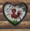Valentine Heart-Shaped Tin Wall Art Handmade Hand Painted Love Saying - I AM ALL YOU NEED Holiday Decoration Gift Idea Crafters Delight {{ JAMsCraftCloset }}