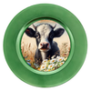 ROUND Digital Graphic Design COW WITH DAISIES Floral Wedding Gift First Home Sublimation Decoupage PNG SVG Country Farmhouse Home Kitchen Decor Wall Art Shelf Sitter Gift Crafters Delight - JAMsCraftCloset