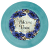 ROUND Digital Graphic Design BLUE POPPIES - WELCOME HOME Wedding Gift First Home Sublimation PNG SVG Country Farmhouse Home Decor Sign Wall Art Gift Crafters Delight - JAMsCraftCloset