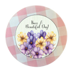 ROUND Digital Graphic Design HAVE A BEAUTIFUL DAY Purple Yellow Floral Wedding Gift First Home Sublimation Decoupage PNG SVG Country Farmhouse Home Decor Wall Art Shelf Sitter Gift Crafters Delight - JAMsCraftCloset