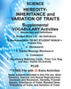 Science HEREDITY-INHERITANCE-VARIATION OF TRAITS Teacher Resource Supplemental Vocabulary Activities-Alien Genetics-Asexual-Sexual Reproduction-Heredity-Punnett Square-Genes-Traits-FREE Activities Included {{ JAMsCraftCloset }}
