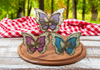 3-D BUTTERFLY Chunky Wooden Hand Painted Handmade Decoration Home Decor Kitchen Decor Gift Idea Unique One of a Kind {{ JAMsCraftCloset }}